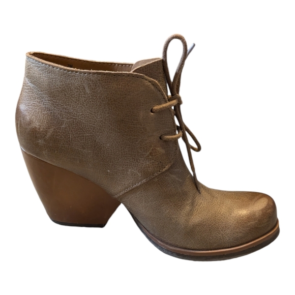 Korks by Kork-Ease Roana Heeled Lace-up Ankle Boots in Tan Size 7 - Picture 2 of 7
